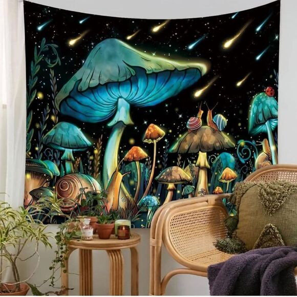 Mushroom Tapestry 39.5” X 29.5” - Picture 2 of 6